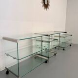 Italian design glass console storage unit by Gallotti & Radice An70