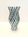 Green, Blue, Bronze and Clear Murano Glass Vase by Irene Paolo, Italy 1990s