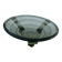 Coupe tripode art deco en verre fumé Tchécoslovaque