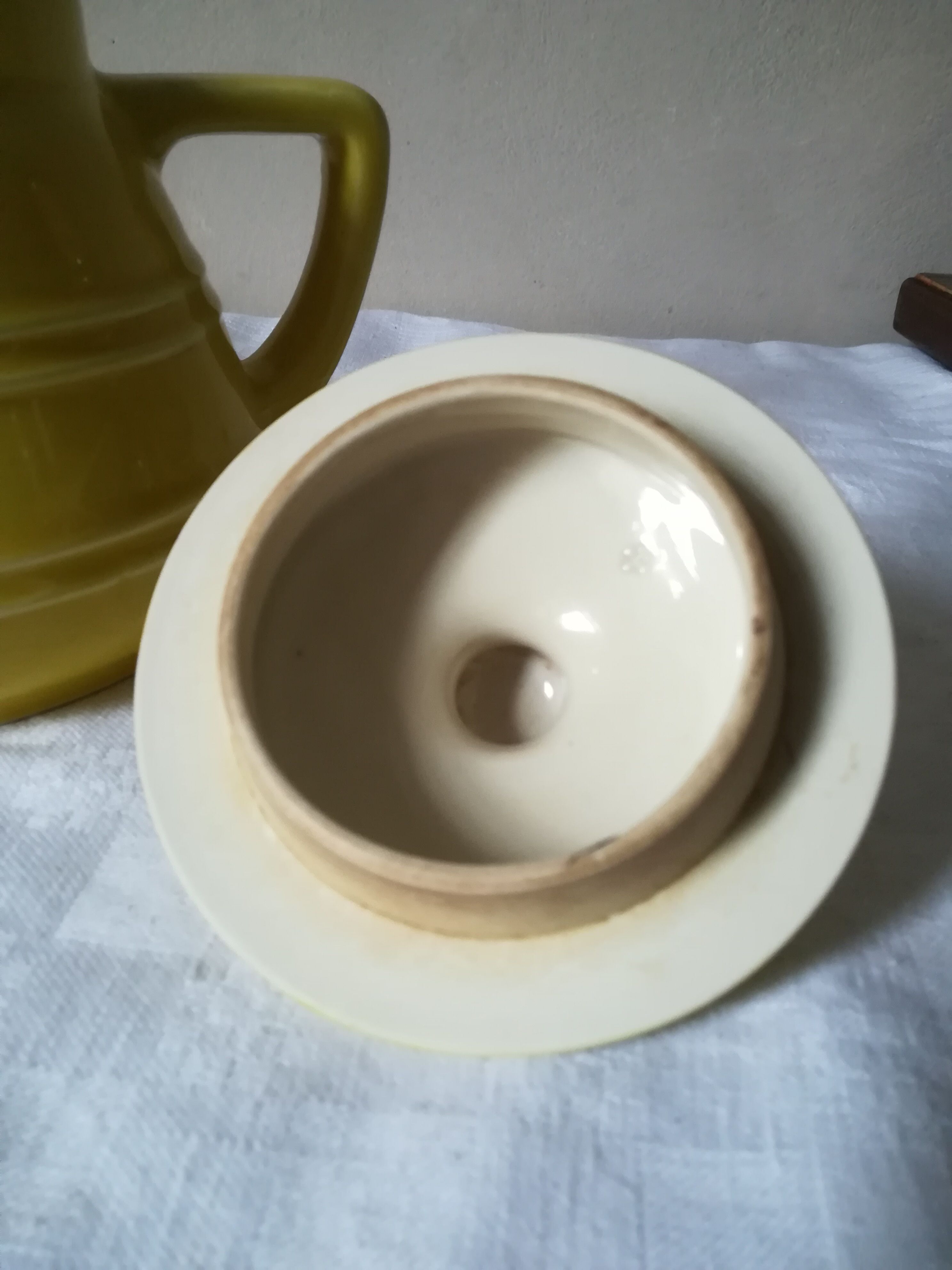 Art deco earthenware teapot/coffee maker