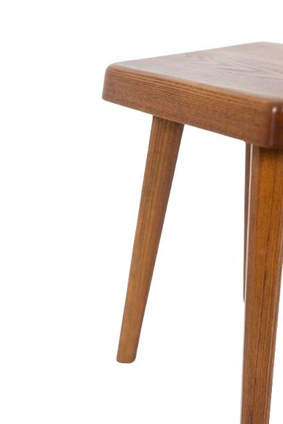 Pierre Chapo. Pair of stools in natural blond elm. 1970s.