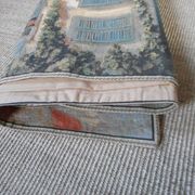 Village wall tapestry in trompe l'oeil after F de Villeneuve