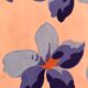 Original gouache on paper from Editions JEHLEM, floral decoration (purple), twentieth century, Paris