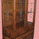 Art Deco display cabinet in walnut veneer and engraved glass, 1920s