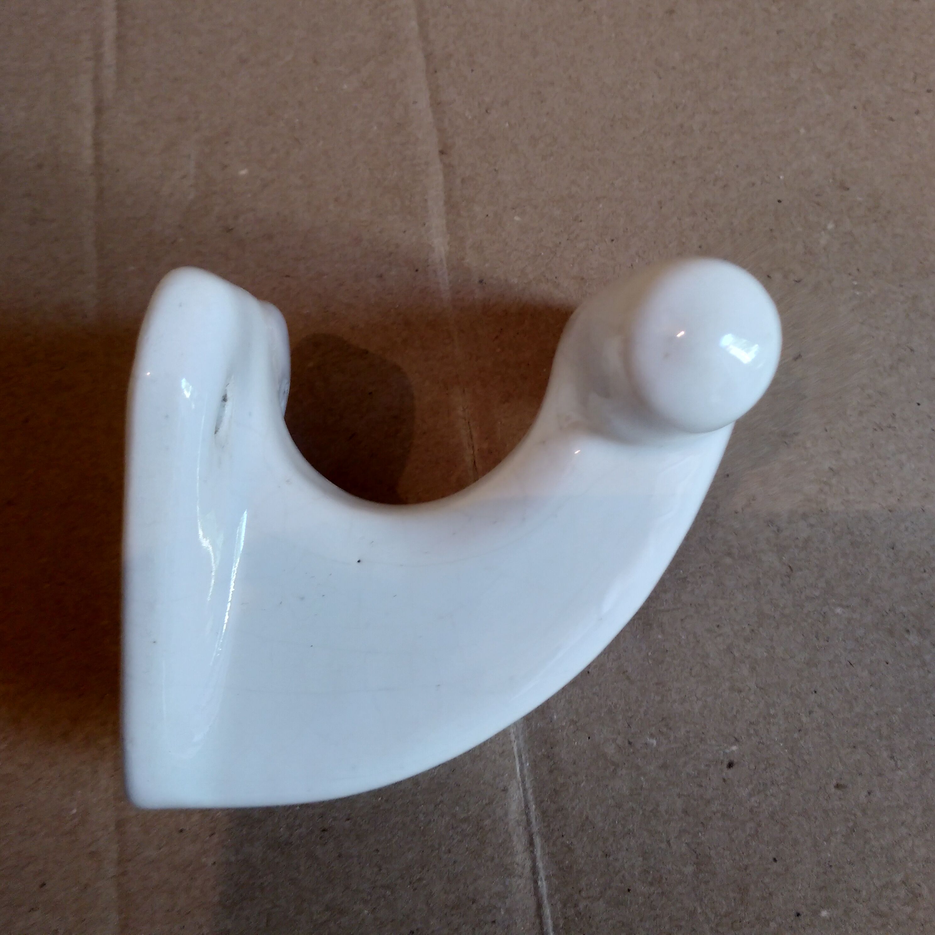 White porcelain hook