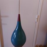 Scandinavian glass pendant light Holmegaard 50, 60's