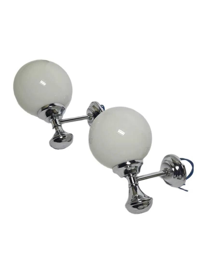 BTJ pair of wall lamps in Art Deco style