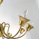 Beautiful Vintage Round Brass Chandelier with 10 Lights, Italy