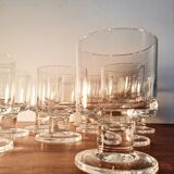 Set 11 glasses blown crystal 1970