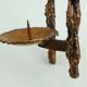 Heavy wall candle holder solid copper 1960s dramatic brutalist style