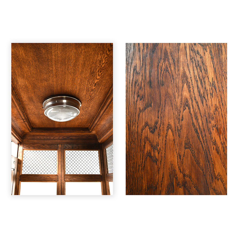 Early 20th century wooden elevator cabin