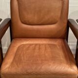 Set of 6 "1960s design" leather armchairs.