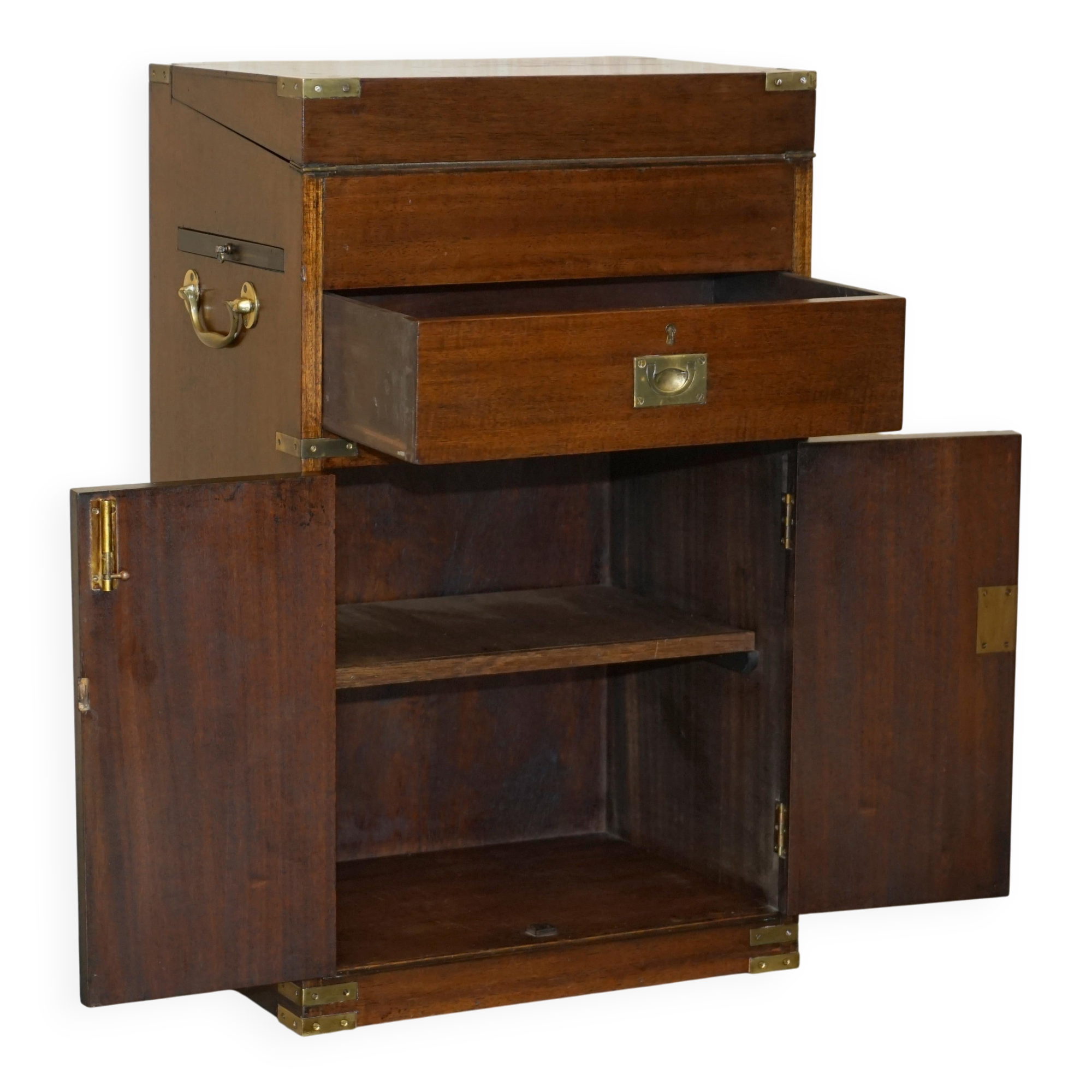 Victorian Davenport Desk in Hardwood and Leather