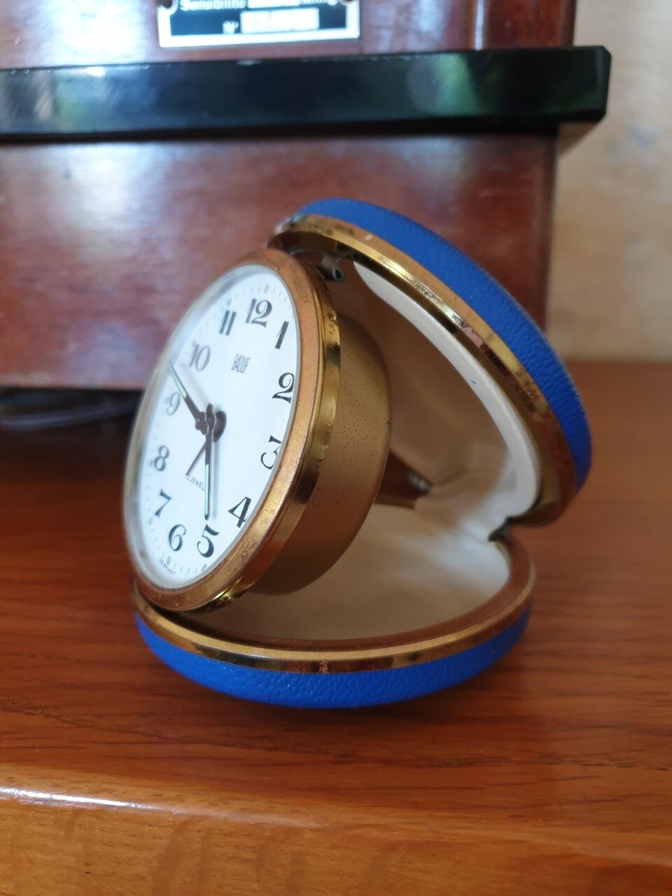 Vintage travel alarm clock