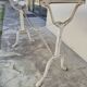 Antique Aerogommer bistro restaurant table with cast iron legs