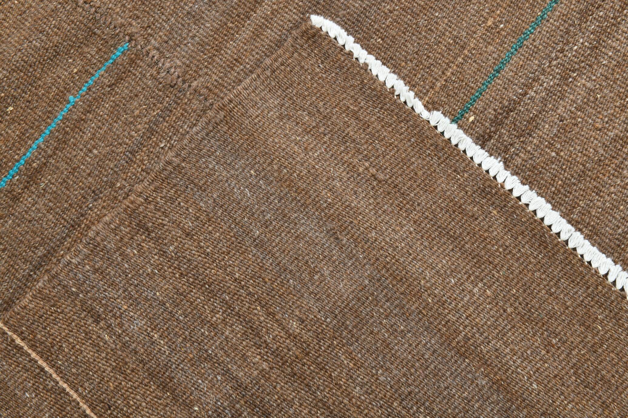 7x11 Coffee Brown Hand Woven Kilim Rug, 221x331Cm SK 33343