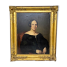 Huile sur toile par Charles Fournier portrait de femme au camee 1840