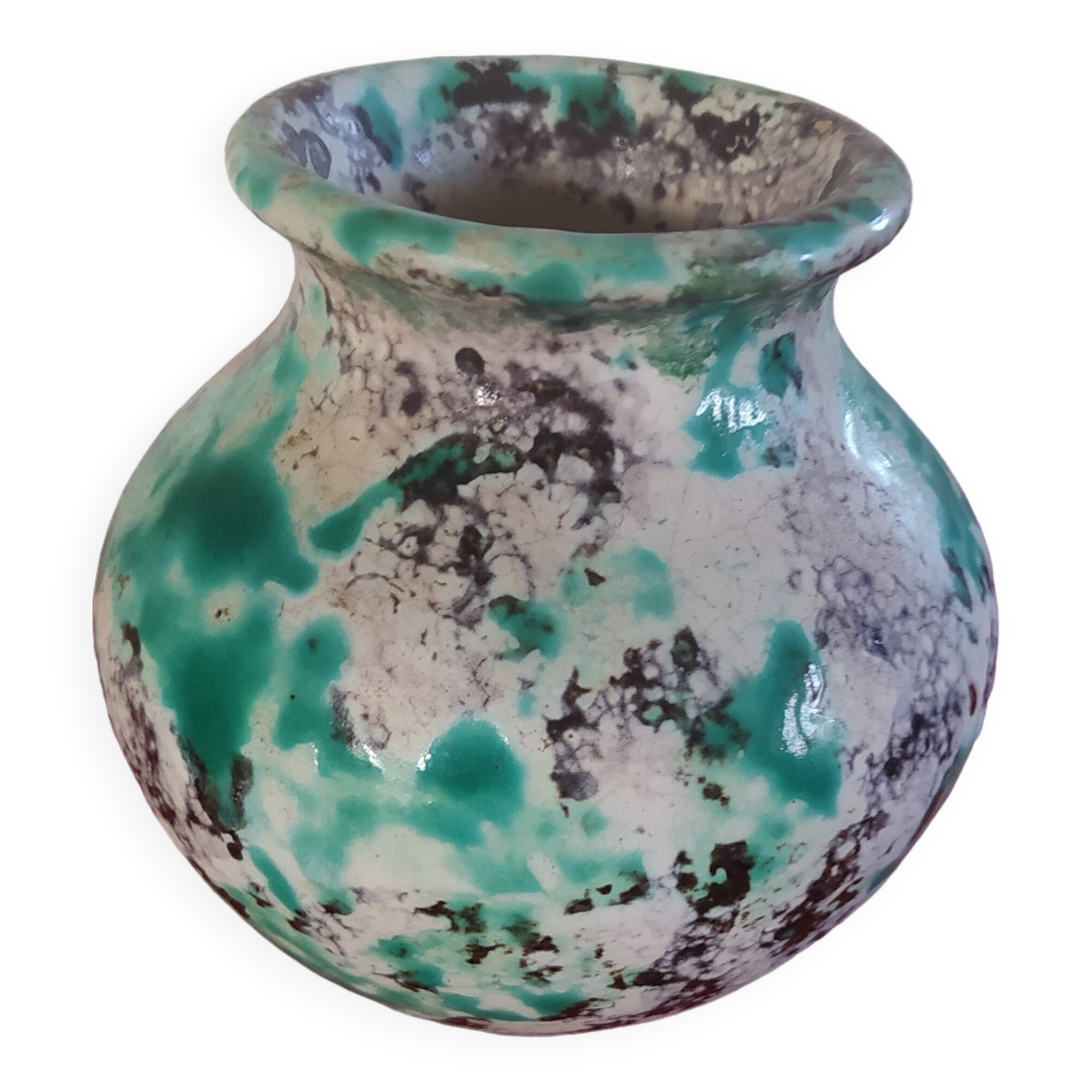 Vallauris ball vase signed Jérôme Massier