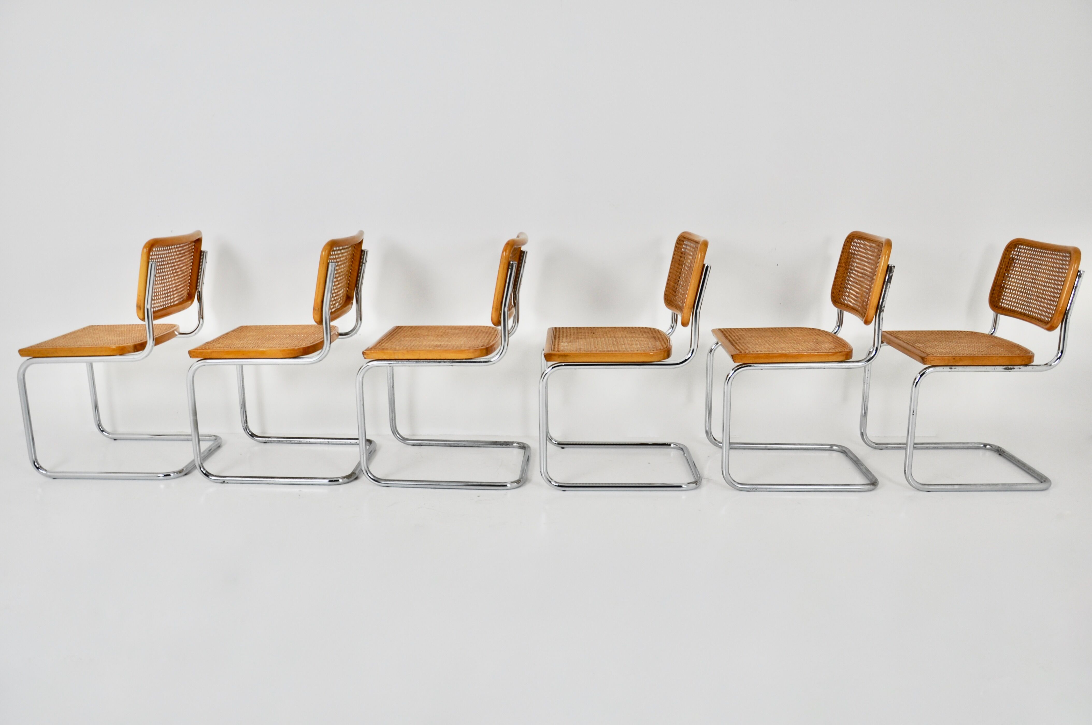 Dining chairs B32 by Marcel Breuer