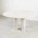 Round Italian travertine table from the 1970s