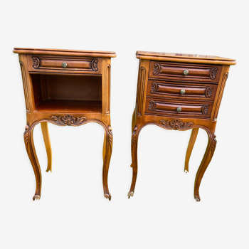 Pair of Bedside Tables Louis XV Style