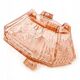 Art Deco bonbonniere, rose glass, Germany, 1960s