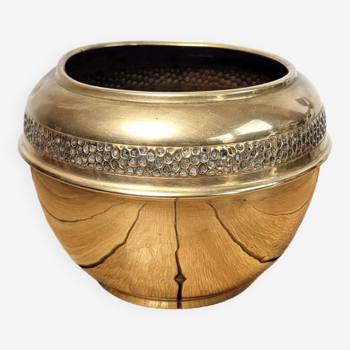Gold brass pot cover