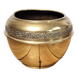 Gold brass pot cover