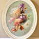 Large oval serving tray with floral patterns Melform