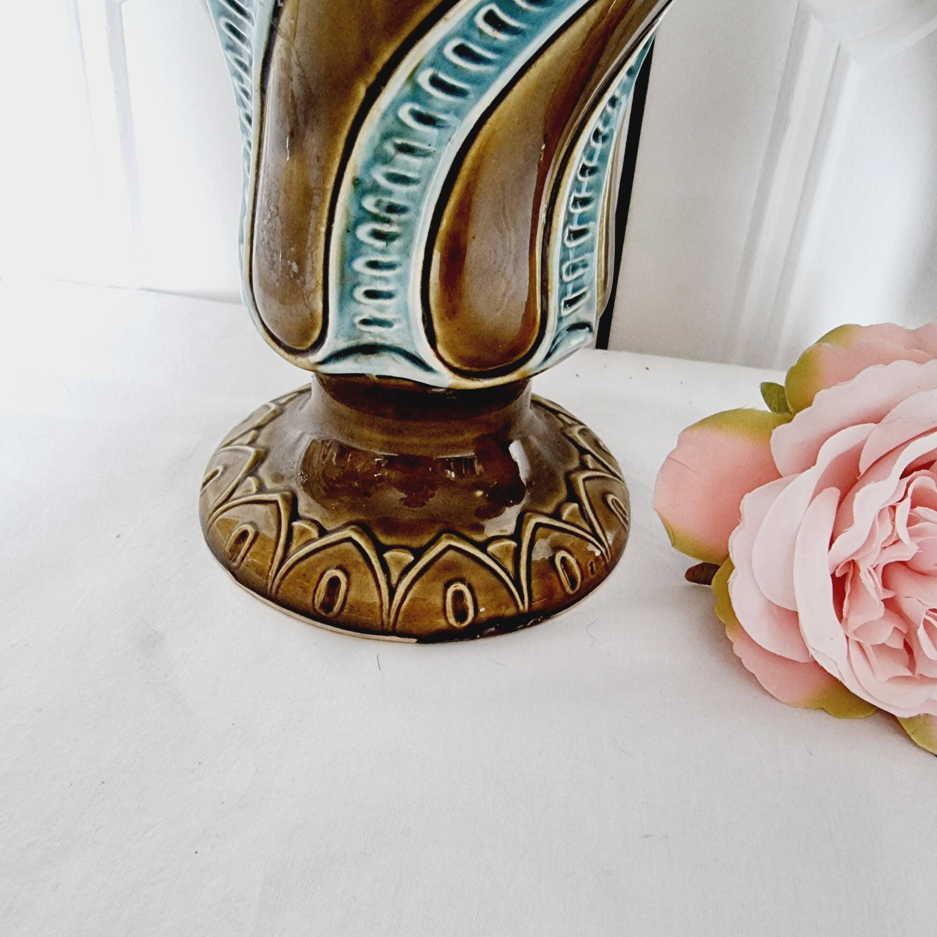 2 Vases from the 1900s-1920s in French Ceramic Onnaing Barbotine Art Nouveau