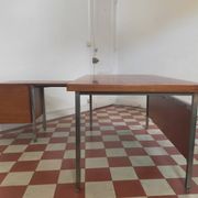 Bureau à caisson amovible dans le goût de Florence Knoll