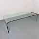 Modern Italian glass waterfall side table attr  Fiam, 1980s