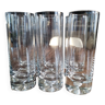 Lot de 6 verres Long Drink en cristallin pied épais avec bulle d'air