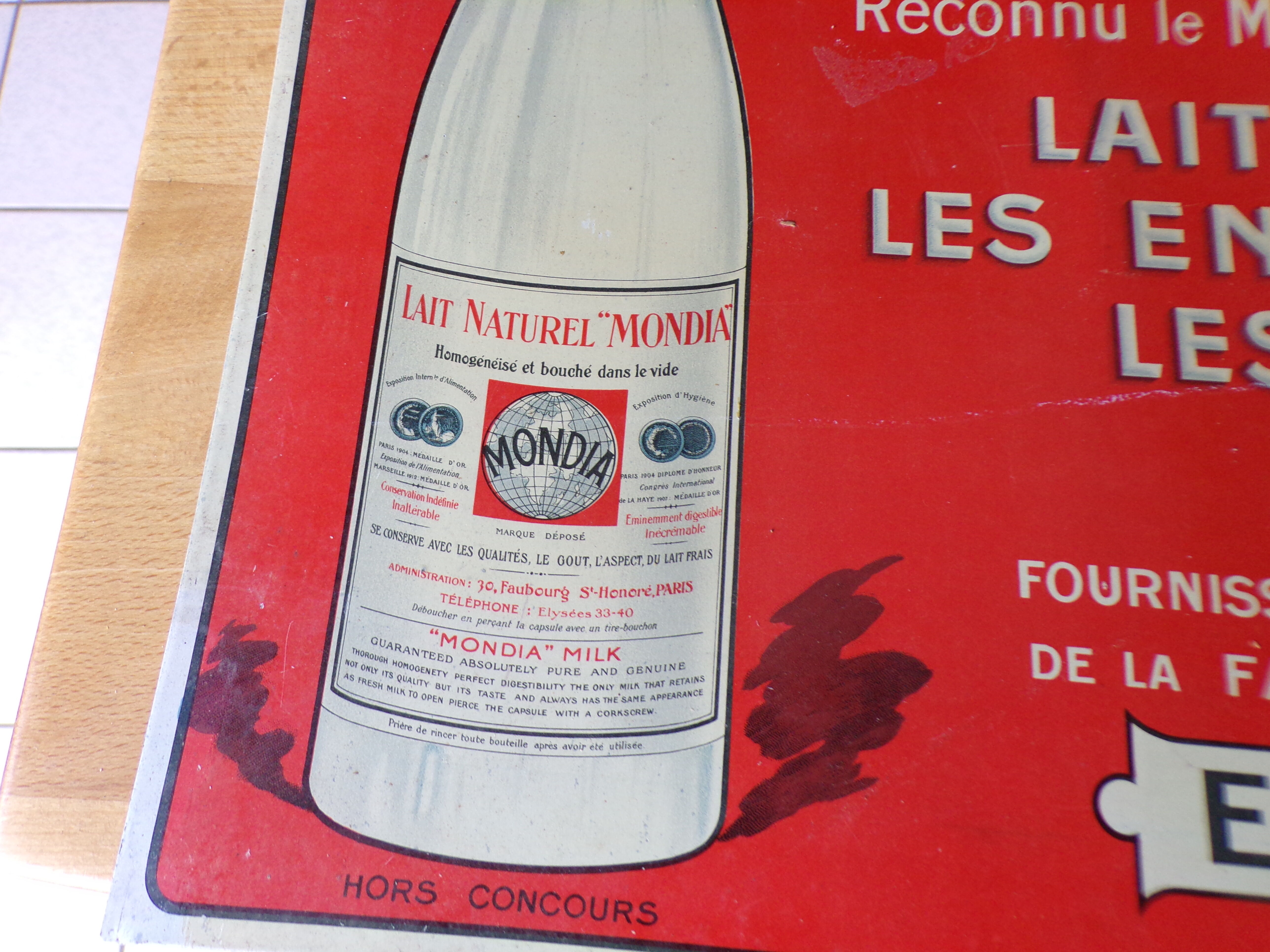 Tole natural milk mondia 49cm x36cm