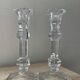 Pair of crystal candlesticks