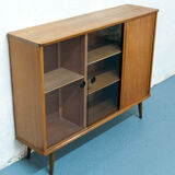Console with sliding doors