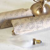 Two-bulb bouillotte lamp in brass and gilded metal - mid 20th century