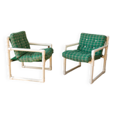 Paire de fauteuils vintage tubulaires, années 70-80