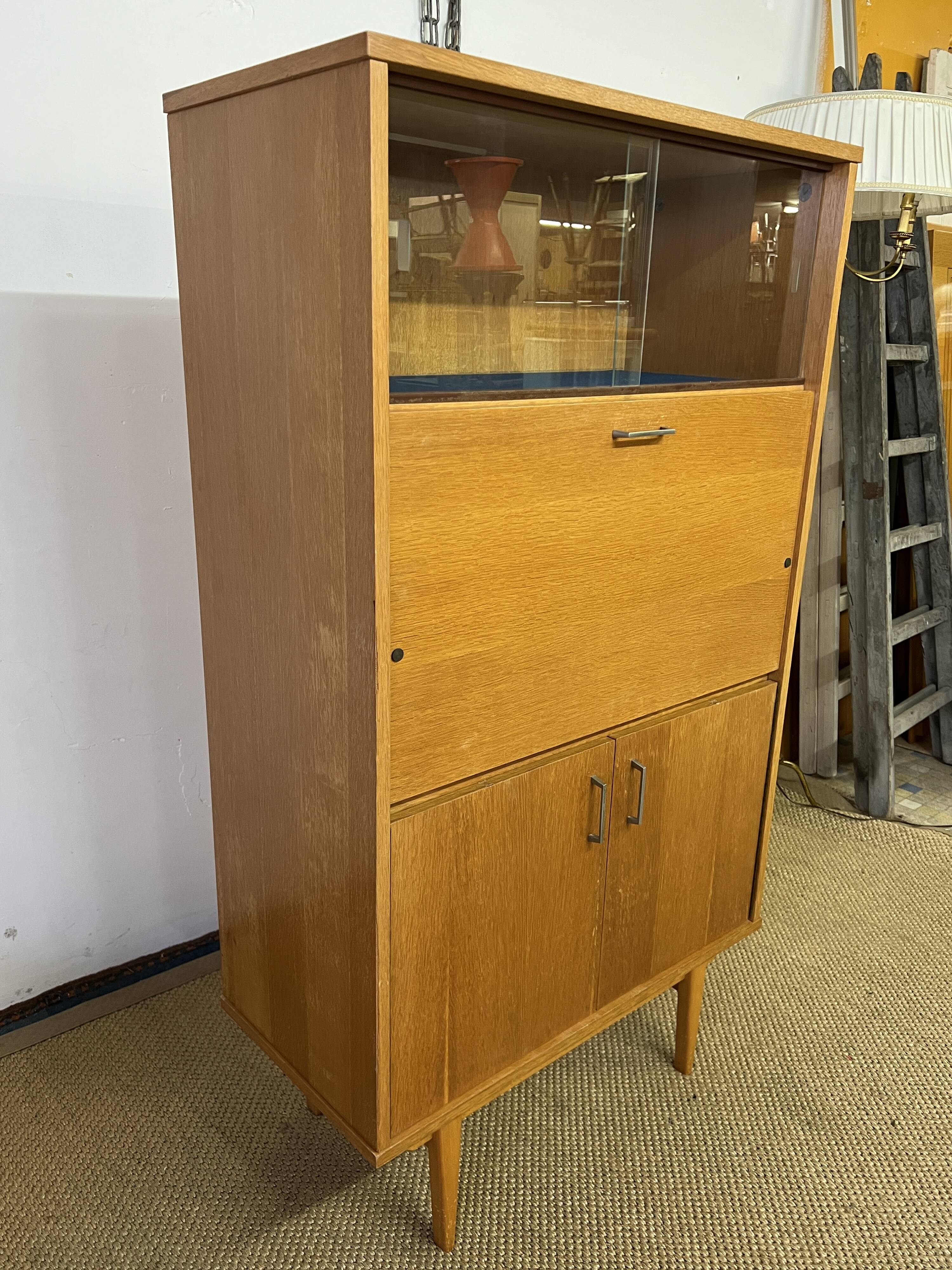 Small vintage secretary cabinet