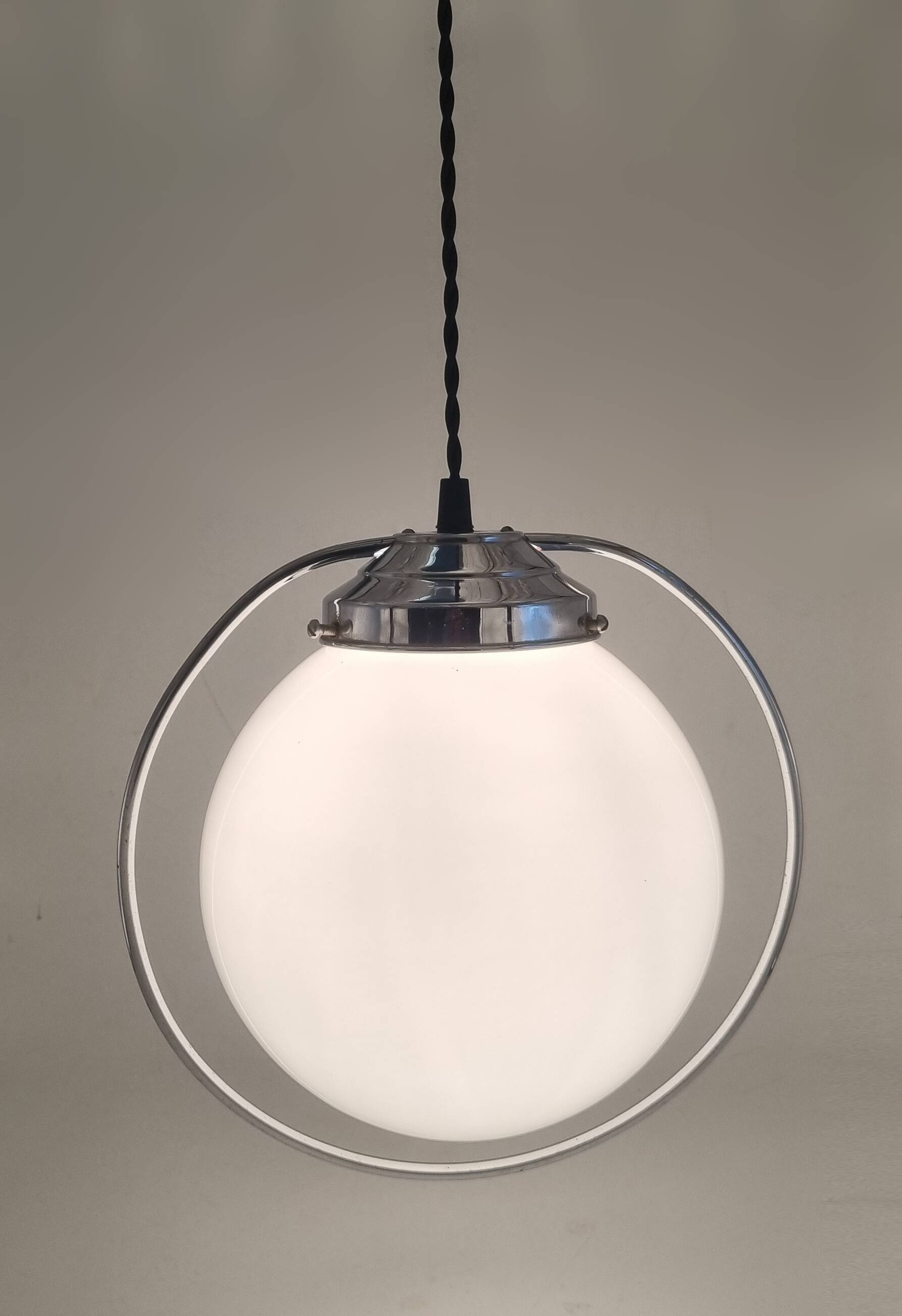 Opaline globe pendant