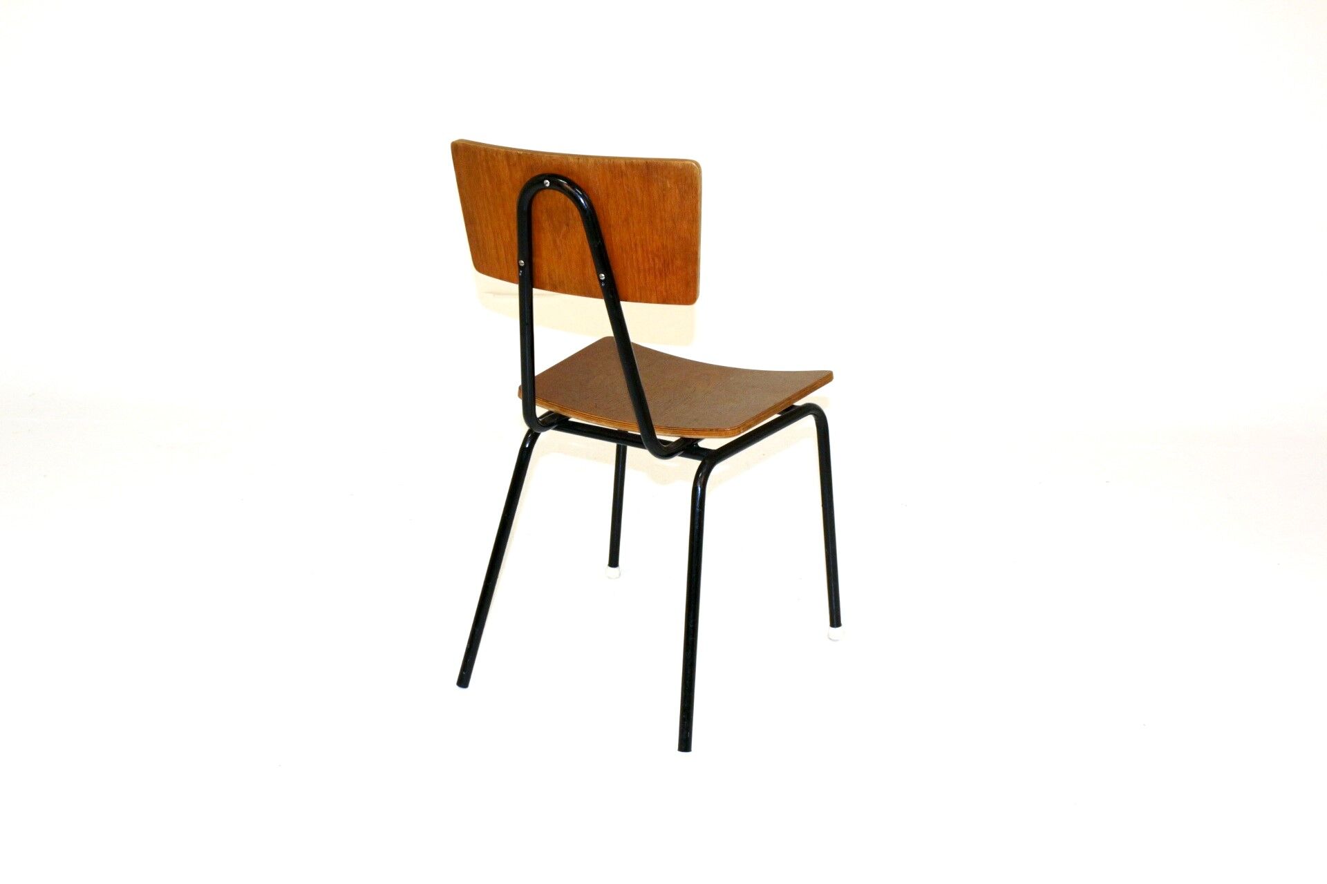 Set of 4 teak and metal chairs, Denmark, 1950