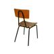Set of 4 teak and metal chairs, Denmark, 1950