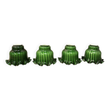 Set of 4 Large Tulips in Opal Glass, Height 32 cm