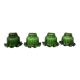 Set of 4 Large Tulips in Opal Glass, Height 32 cm