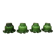 Set of 4 Large Tulips in Opal Glass, Height 32 cm
