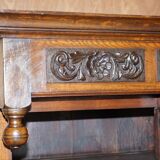 Large Italian library sculpted with figures