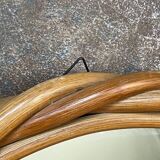Miroir vintage en rotin