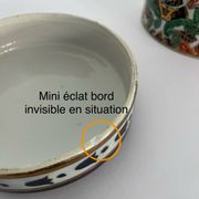 Pot / vide poche avec couvercle porcelaine chinois