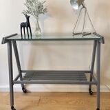 Vintage console with wheels