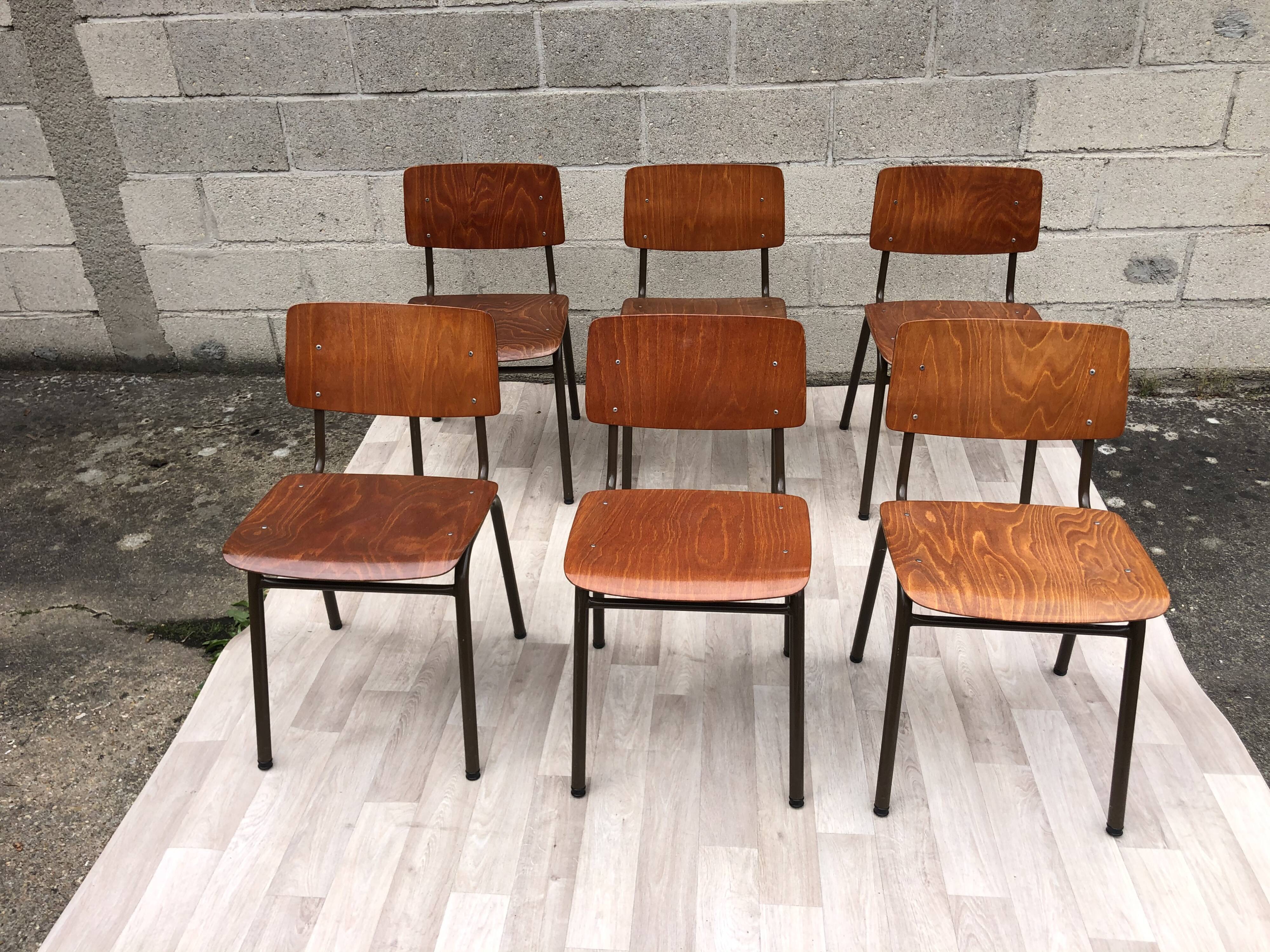 Lot of 6 vintage Marko 60s chairs